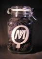 Glasgraveren, snoeppot met logo