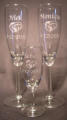 Glasgraveren, Champagne huwelijk 20 cl + 9 cl