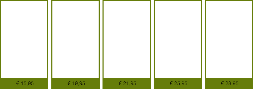 € 28,95 € 25,95 € 21,95 € 19,95 € 15,95